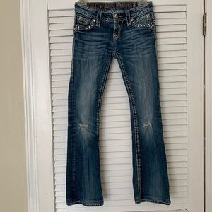 Rock Revival Elaina Boot Distressed Ripped W25 L 28